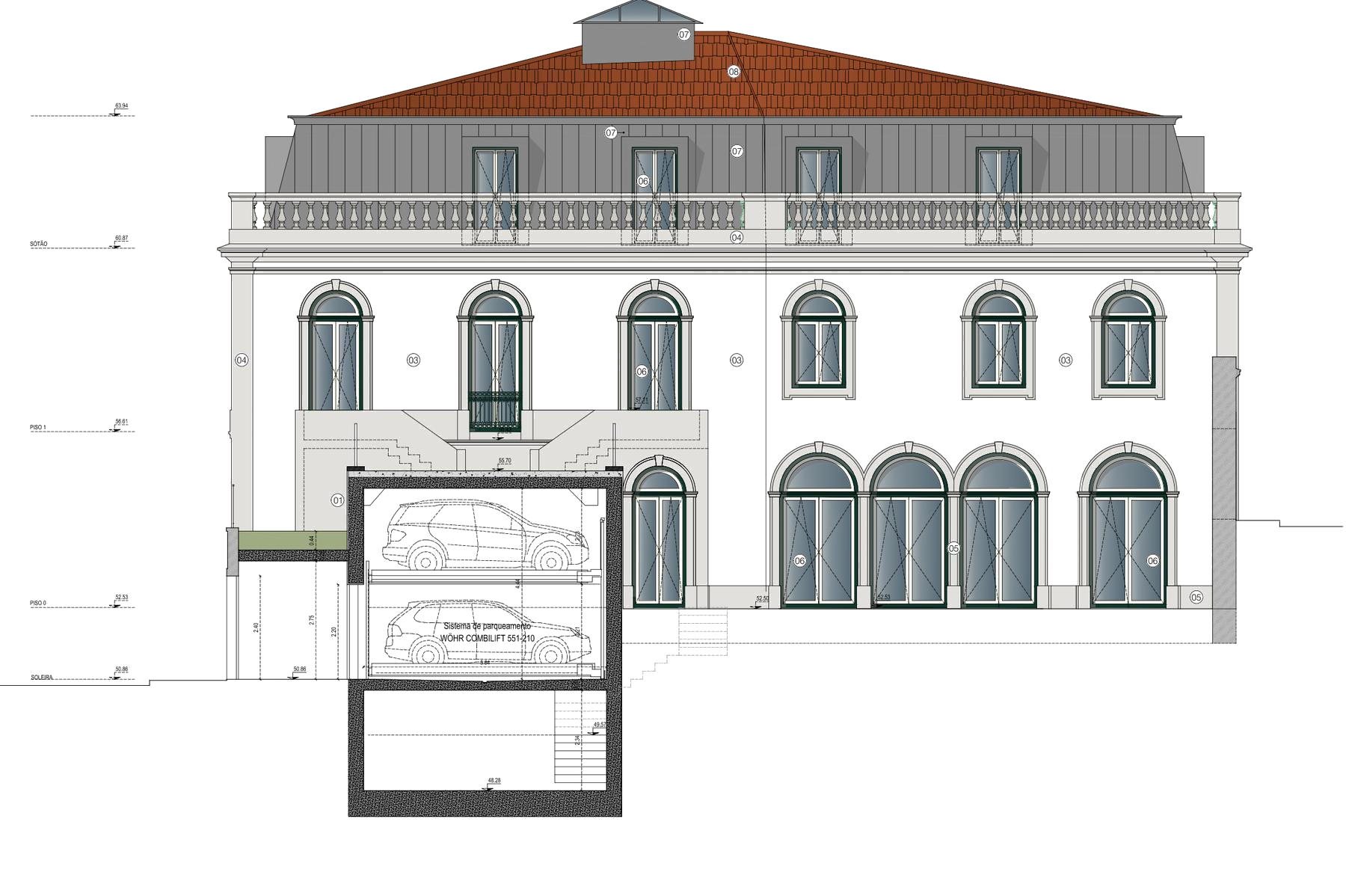 Cross Section — Parking