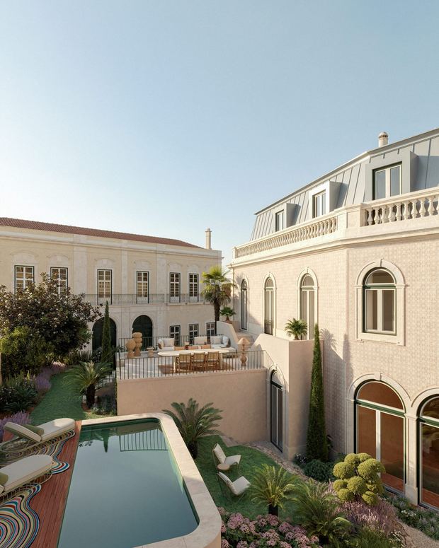 Walled garden and outdoor pool